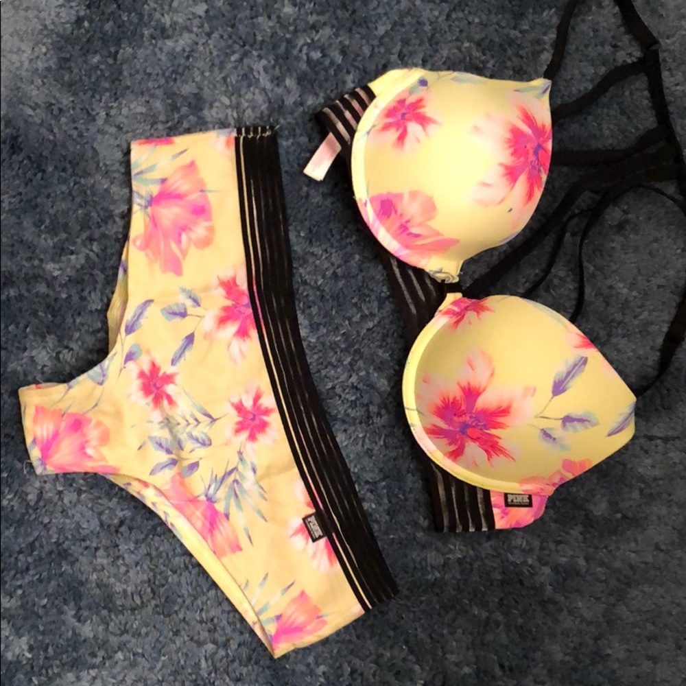 Victoria Secret PINK matching bra and panty set.